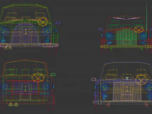 Pacchetto auto berlina low poly 02 Modello 3D