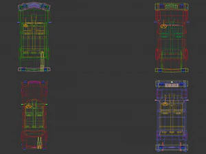 Pacchetto auto berlina low poly 02 Modello 3D