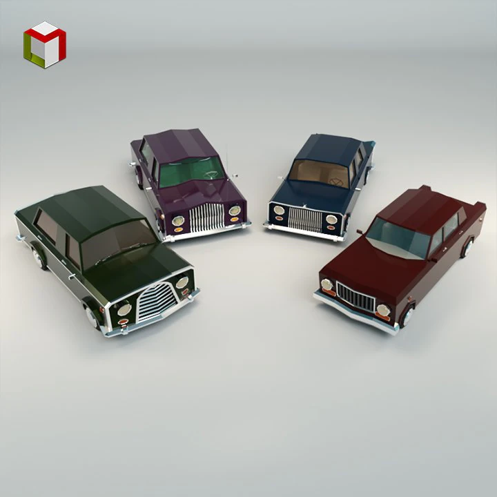 Pacchetto auto berlina low poly 02 Modello 3D .c4d .max .obj .3ds .fbx .stl .blend 