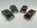 low poly sedan car pack 02 3D Модель