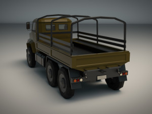 low poly military truck 03 Modèle 3D