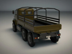 camion militare low poly 03 Modello 3D