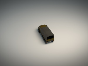 low poly military truck 03 Modèle 3D