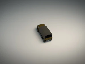 camion militare low poly 03 Modello 3D