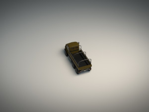 low poly military truck 03 Modèle 3D