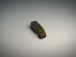 low poly military truck 03 Modèle 3D