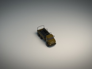 low poly military truck 03 Modèle 3D