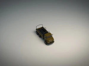 camion militare low poly 03 Modello 3D