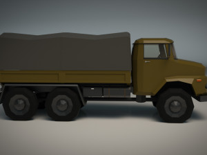 low poly military truck 03 Modèle 3D