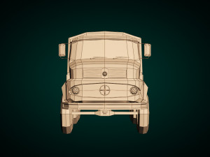 low poly military truck 03 Modèle 3D