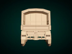 camion militare low poly 03 Modello 3D