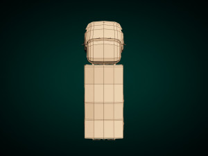 low poly military truck 03 Modèle 3D