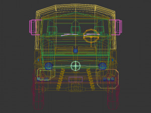 low poly military truck 03 Modèle 3D