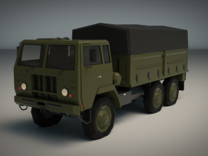 low poly military truck 04 Modelo 3D