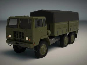 caminh&atilde;o militar low poly 04 Modelo 3D