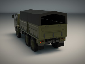 low poly military truck 04 Modelo 3D