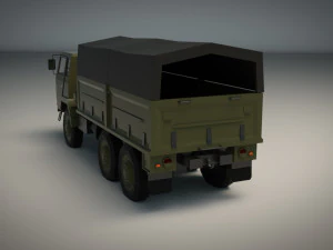 caminh&atilde;o militar low poly 04 Modelo 3D
