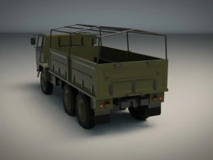 caminh&atilde;o militar low poly 04 Modelo 3D