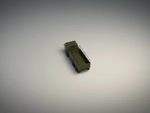 caminh&atilde;o militar low poly 04 Modelo 3D