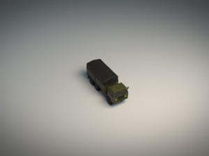 low poly military truck 04 Modelo 3D