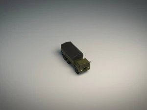 caminh&atilde;o militar low poly 04 Modelo 3D