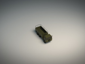 low poly military truck 04 Modelo 3D