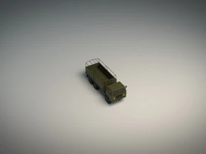 caminh&atilde;o militar low poly 04 Modelo 3D