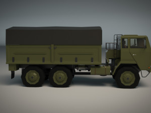 low poly military truck 04 Modelo 3D