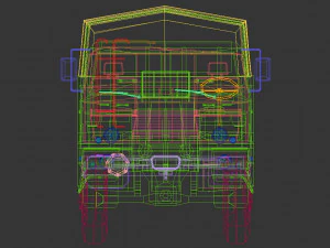 caminh&atilde;o militar low poly 04 Modelo 3D