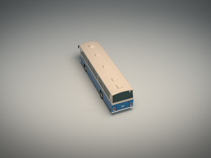 low poly city bus 03 Model 3D