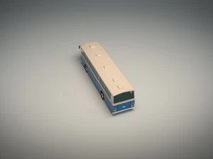 low poly city bus 03 3D Model