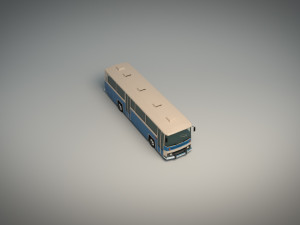 low poly city bus 03 Model 3D