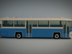 low poly city bus 03 Model 3D