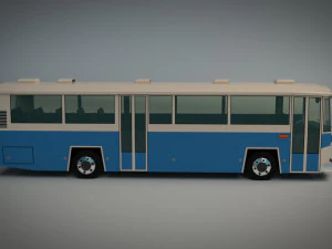 low poly city bus 03 3D Model