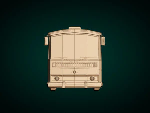 low poly city bus 03 3D Model