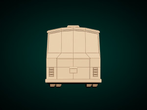 low poly city bus 03 Model 3D