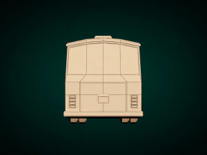 low poly city bus 03 3D Model