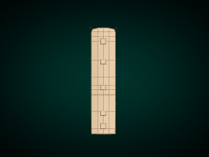 low poly city bus 03 Model 3D