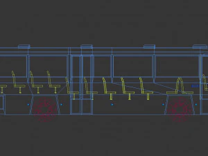 low poly city bus 03 3D Model