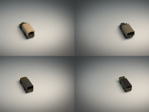 low poly military truck pack 01 Model 3D