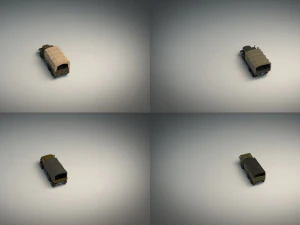 low poly military truck pack 01 3D Model