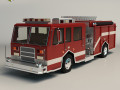 low poly fire truck 04 3D Model