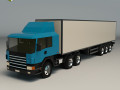 Low poly cargo truck 02 3D Model