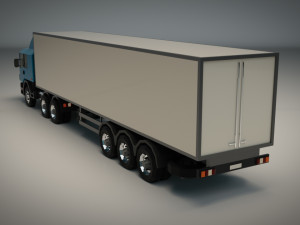 Low poly cargo truck 02 Model 3D