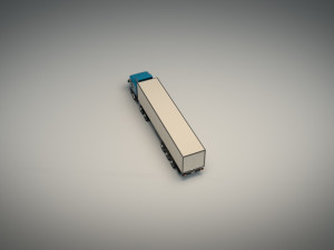 Low poly cargo truck 02 Model 3D