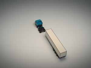 Low poly cargo truck 02 Model 3D
