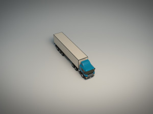 Low poly cargo truck 02 Model 3D