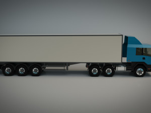Low poly cargo truck 02 Model 3D