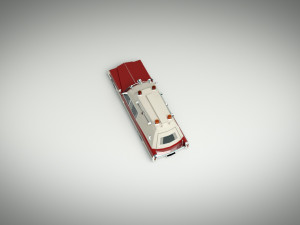 low poly ambulance 04 3D 模型
