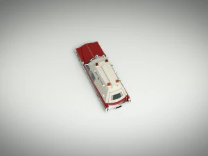 низькополігональна швидка допомога 04 3D Модель